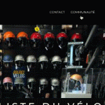Capture d'écran vidéo montrant le bouton "Communauté" menant en réalité à la page Instagram du magasin